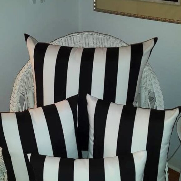 SUNBRELLA Other - CUSTOM-MADE SUNBRELLA FABRIC STRIPED PILLOWS